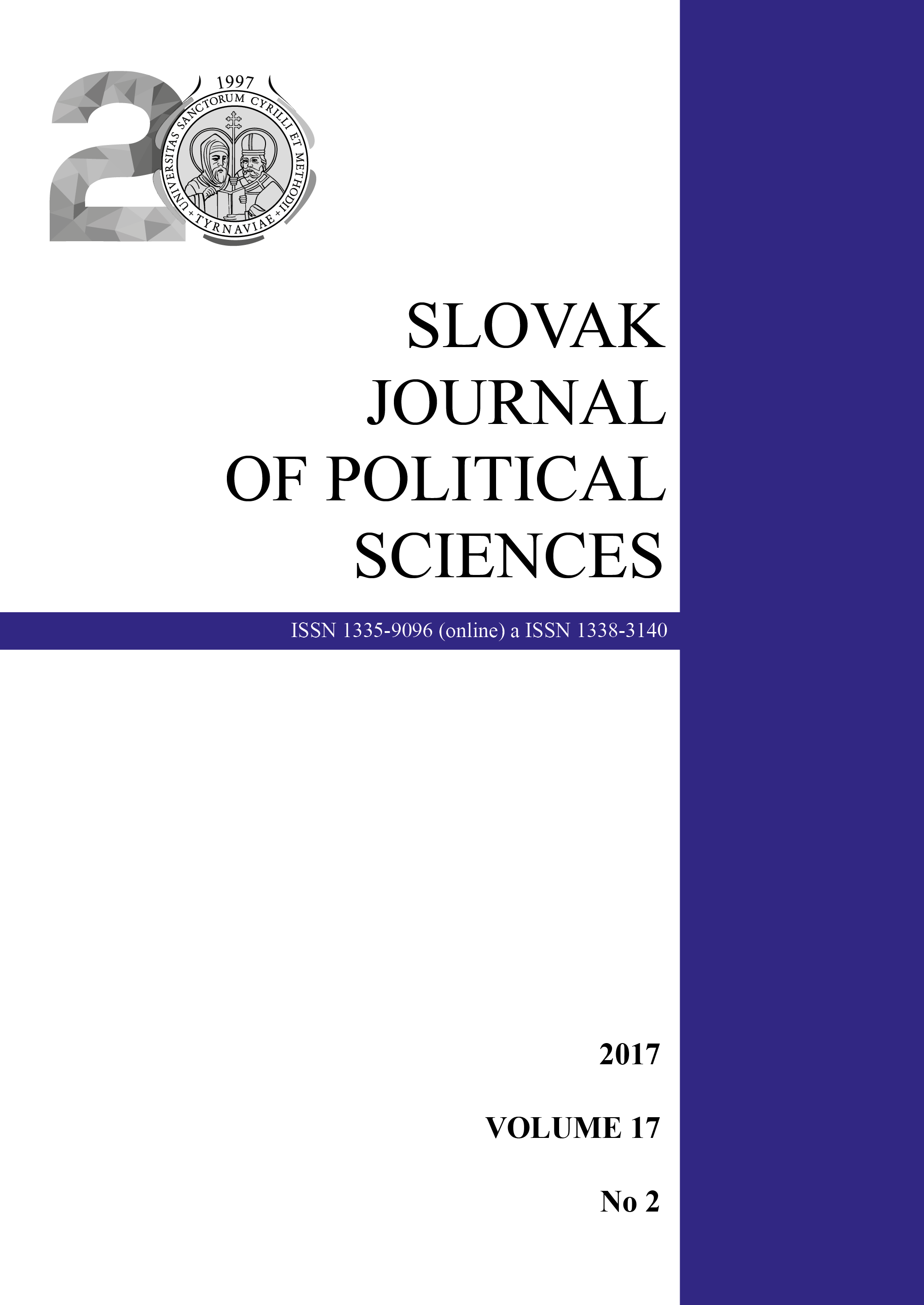 					View Vol. 17 No. 2 (2017): Slovak Journal of Political Sciences
				